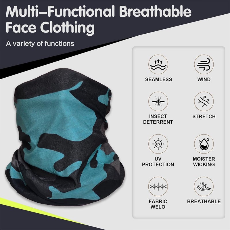 Cisnocr Cooling Neck Gaiter for Men Women Gator Face Mask Scart Cover Fishing Motorcycle Breathable Sun Protection Balaclava Bandana - Image 3
